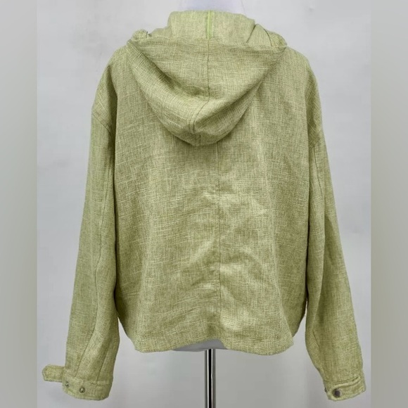 Anthropologie Avec Les Filles | Woven Artichoke Tweed Croped & Hooded Zip Jacket - Picture 3 of 5